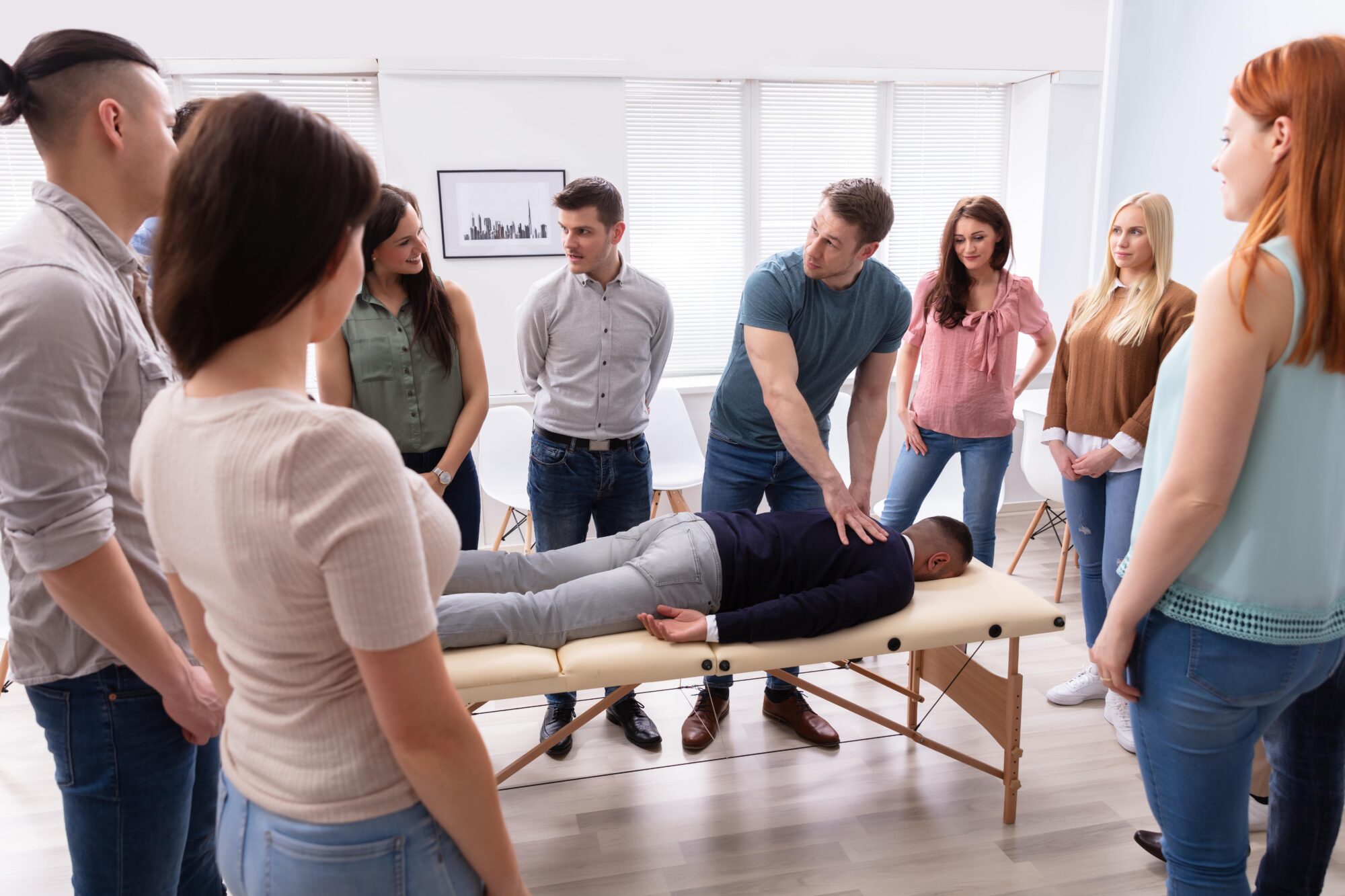 Massage-Technik für männliche Instruktoren